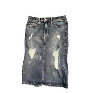 Good American Women's 6/28 Jean Pencil Skirt Classic Denim Western‎ 90's Style